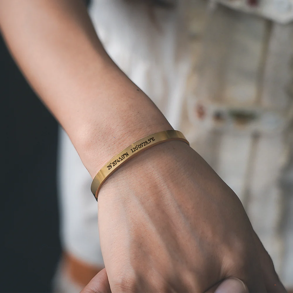 Custom Engraved Bangle Bracelet - Image 4
