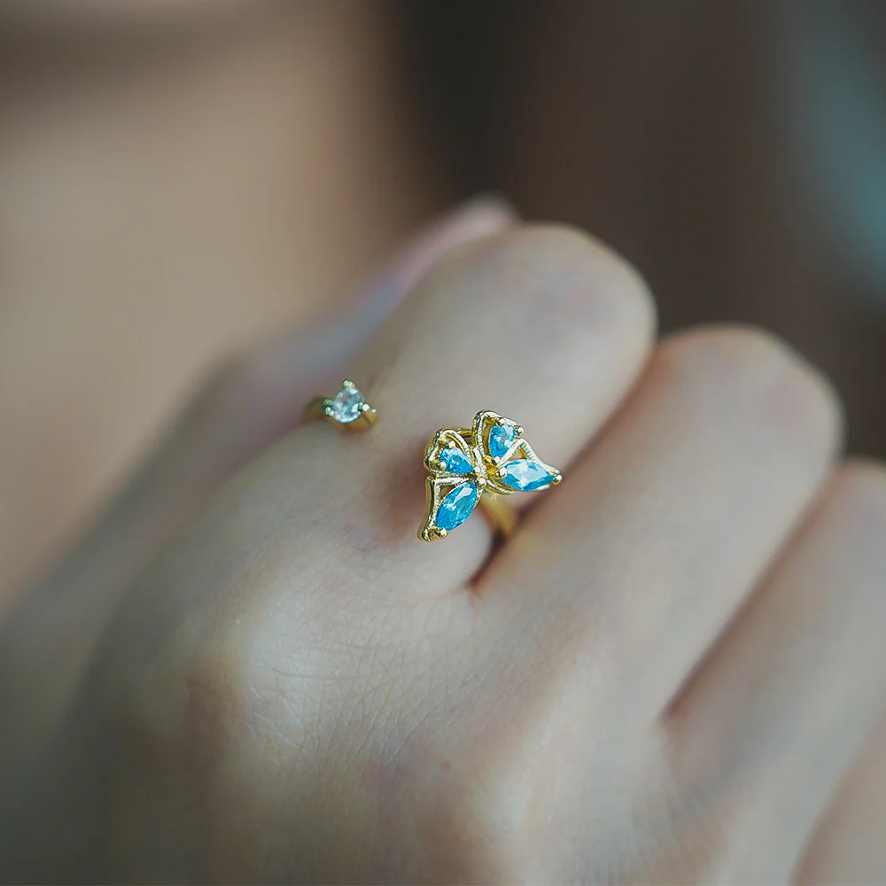 Blue Butterfly Fidget Ring - Image 3