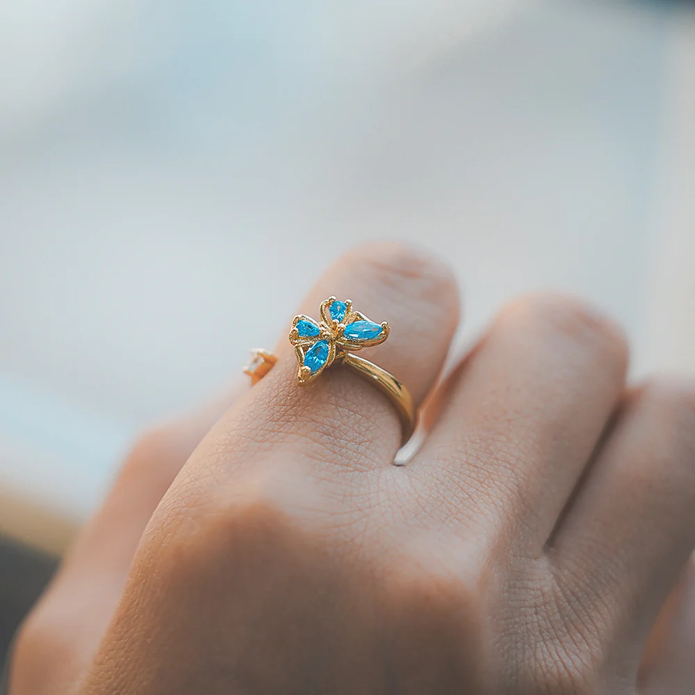 Blue Butterfly Fidget Ring - Image 4