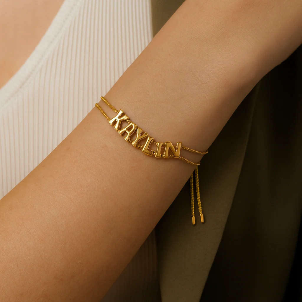Bubble Letter Bracelet - Image 3