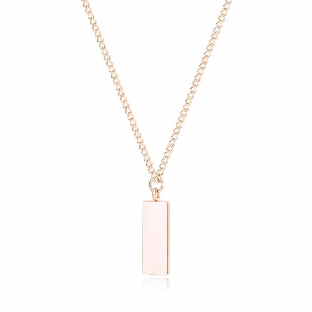 Custom Engraved Minimal Necklace - Image 3