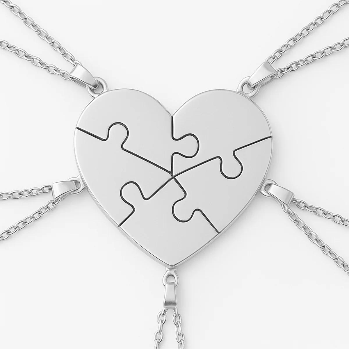 Custom Puzzle Heart Necklace - Image 10