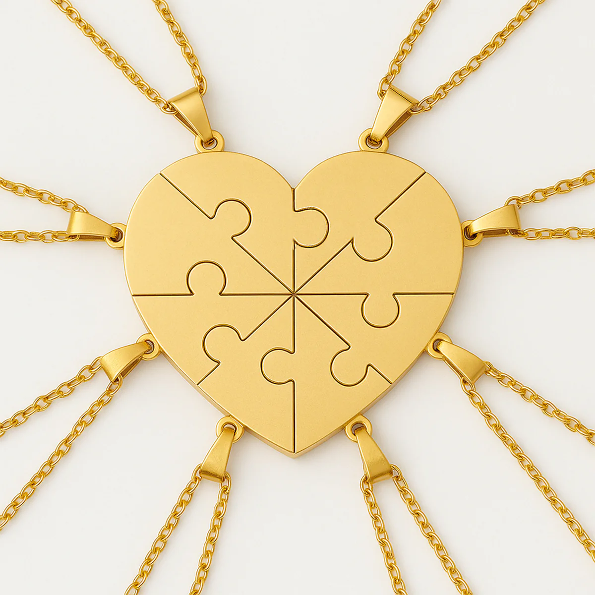 Custom Puzzle Heart Necklace - Image 3