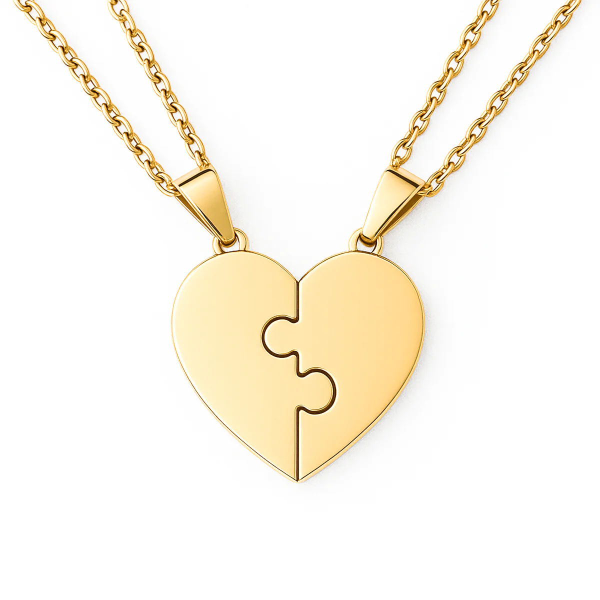 Custom Puzzle Heart Necklace - Image 4
