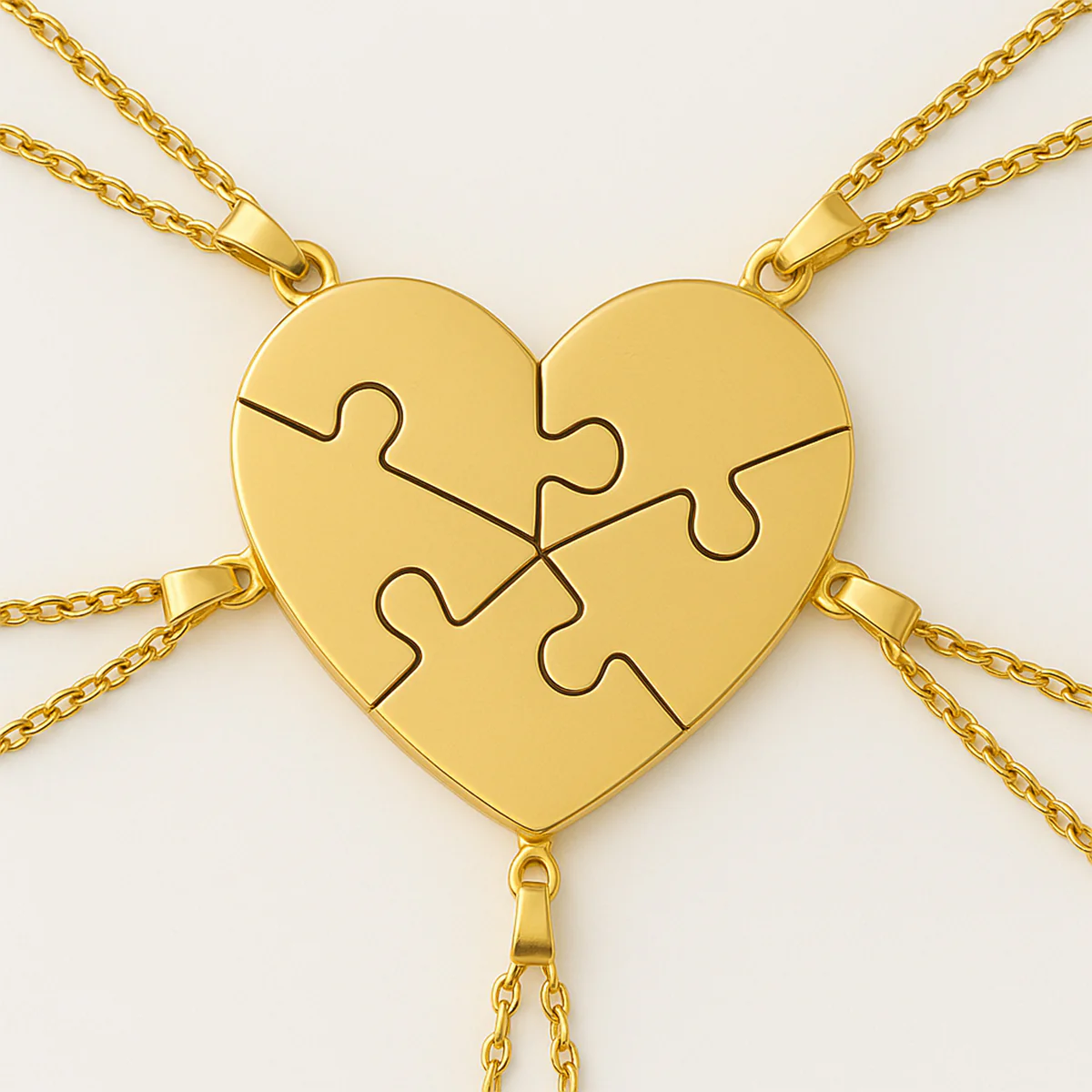 Custom Puzzle Heart Necklace - Image 5