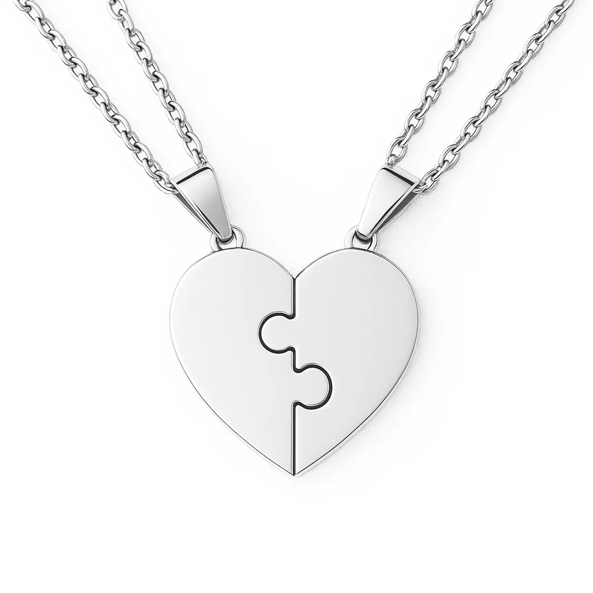 Custom Puzzle Heart Necklace - Image 6