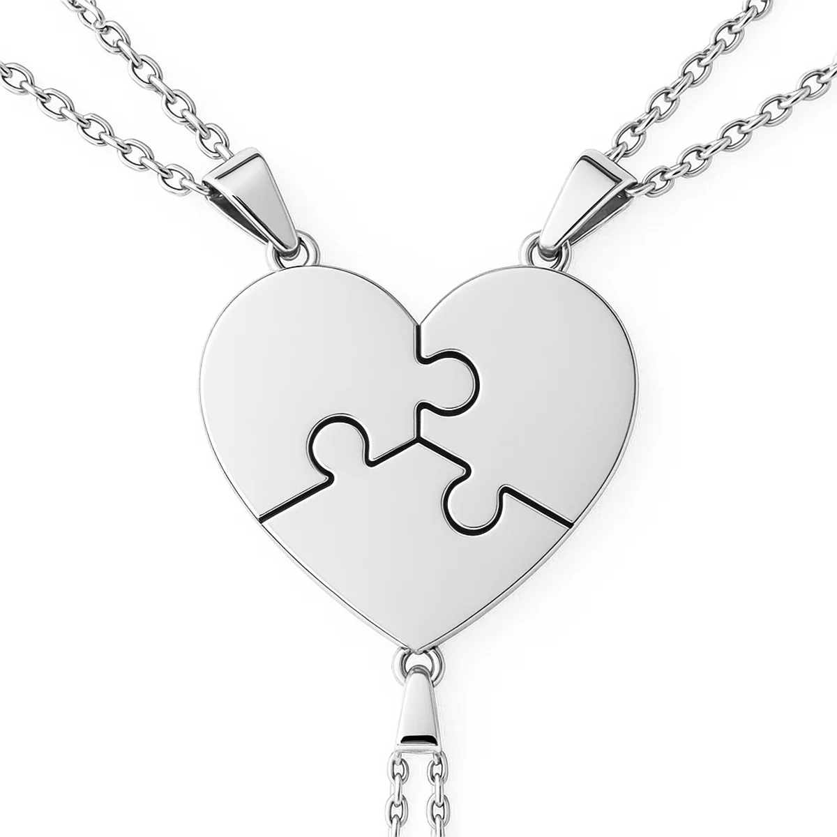 Custom Puzzle Heart Necklace - Image 7