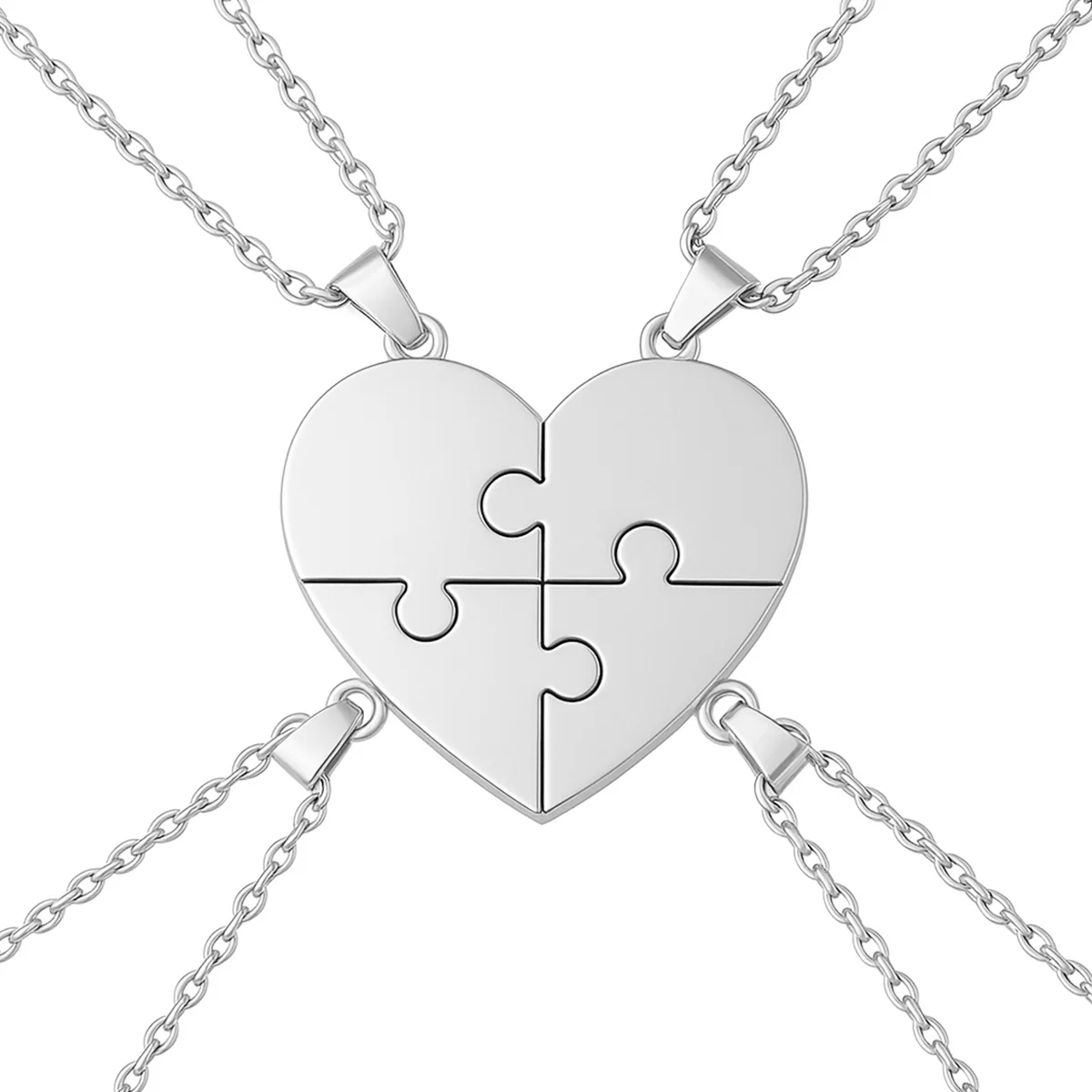 Custom Puzzle Heart Necklace - Image 8