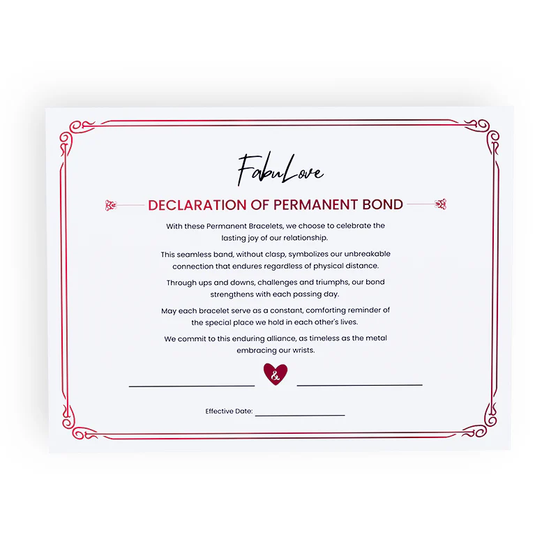 Declaration of Permanent Bond