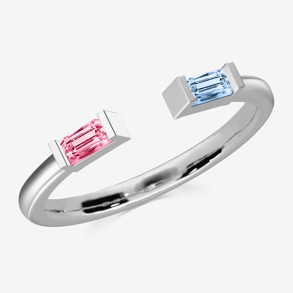Duo Birthstone Ring - Image 2