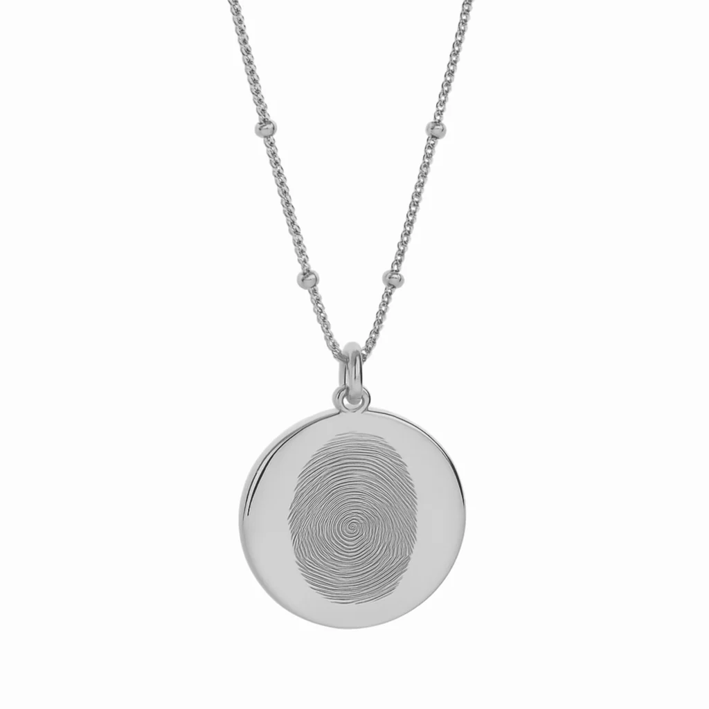 Engraved Fingerprint Necklace - Image 2
