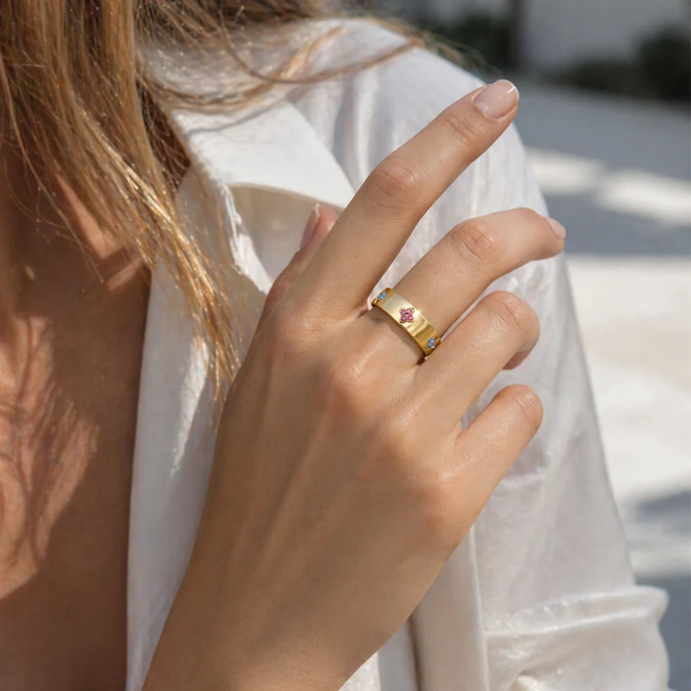 Fleur Birthstone Ring - Image 3