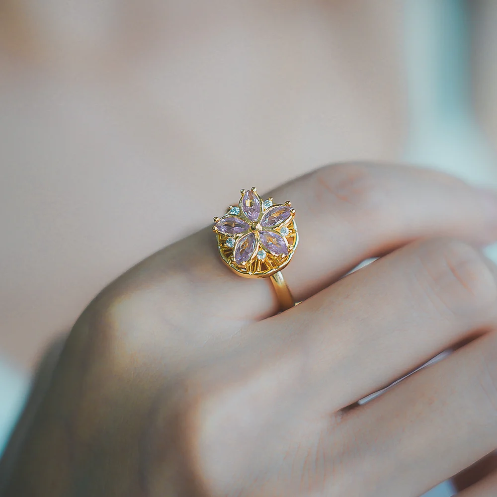 Gold Blossom Fidget Ring - Image 3
