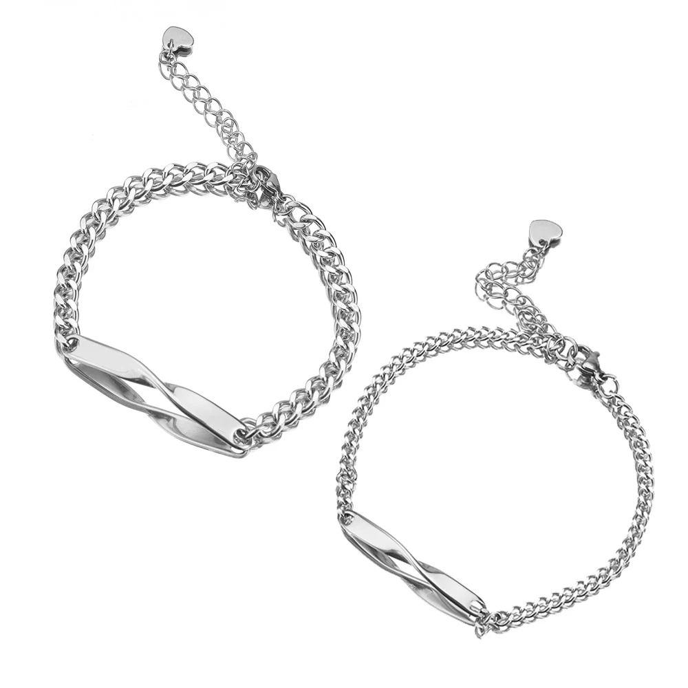 Infinity Engraved Bracelet Set - Image 2