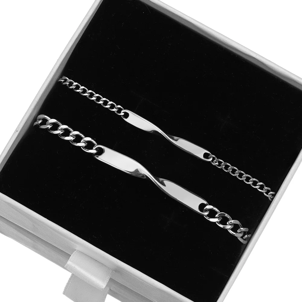 Infinity Engraved Bracelet Set - Image 4