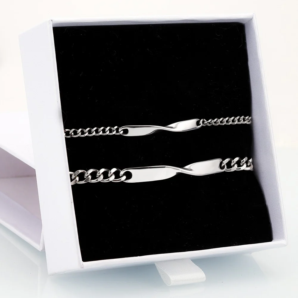 Infinity Engraved Bracelet Set - Image 5