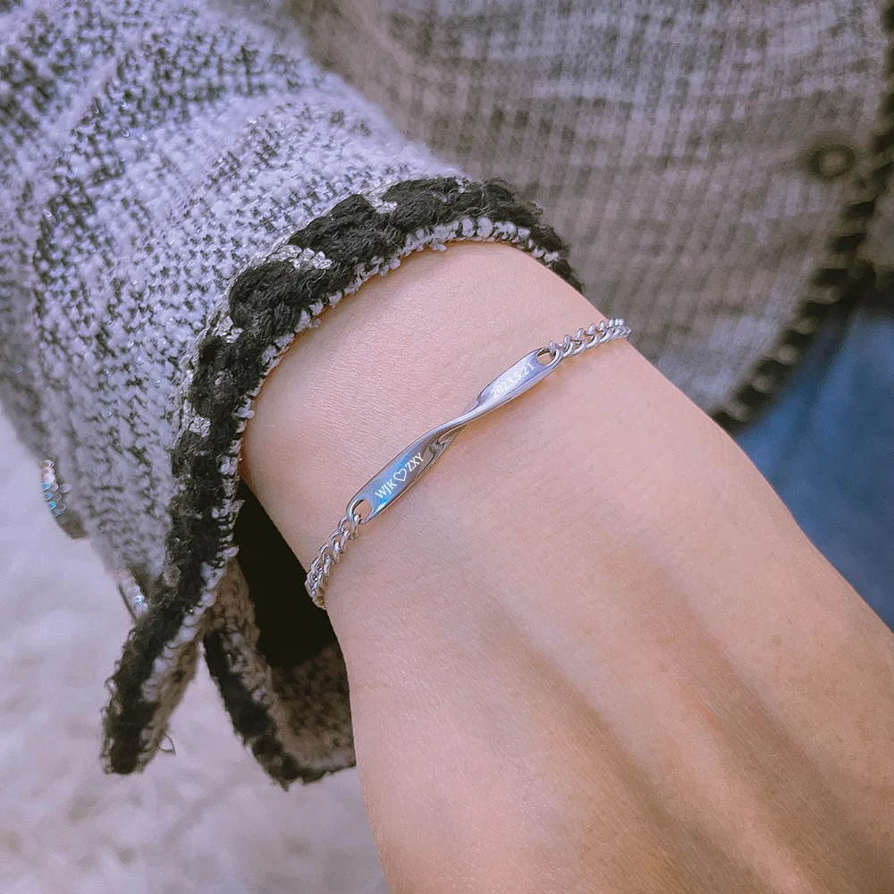 Infinity Engraved Bracelet Set - Image 9