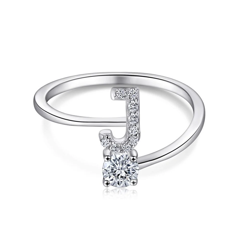 Initial Sterling Silver Ring - Image 10