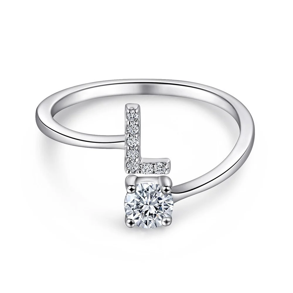 Initial Sterling Silver Ring - Image 12