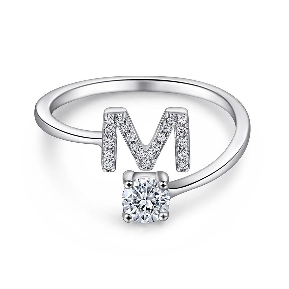 Initial Sterling Silver Ring - Image 13
