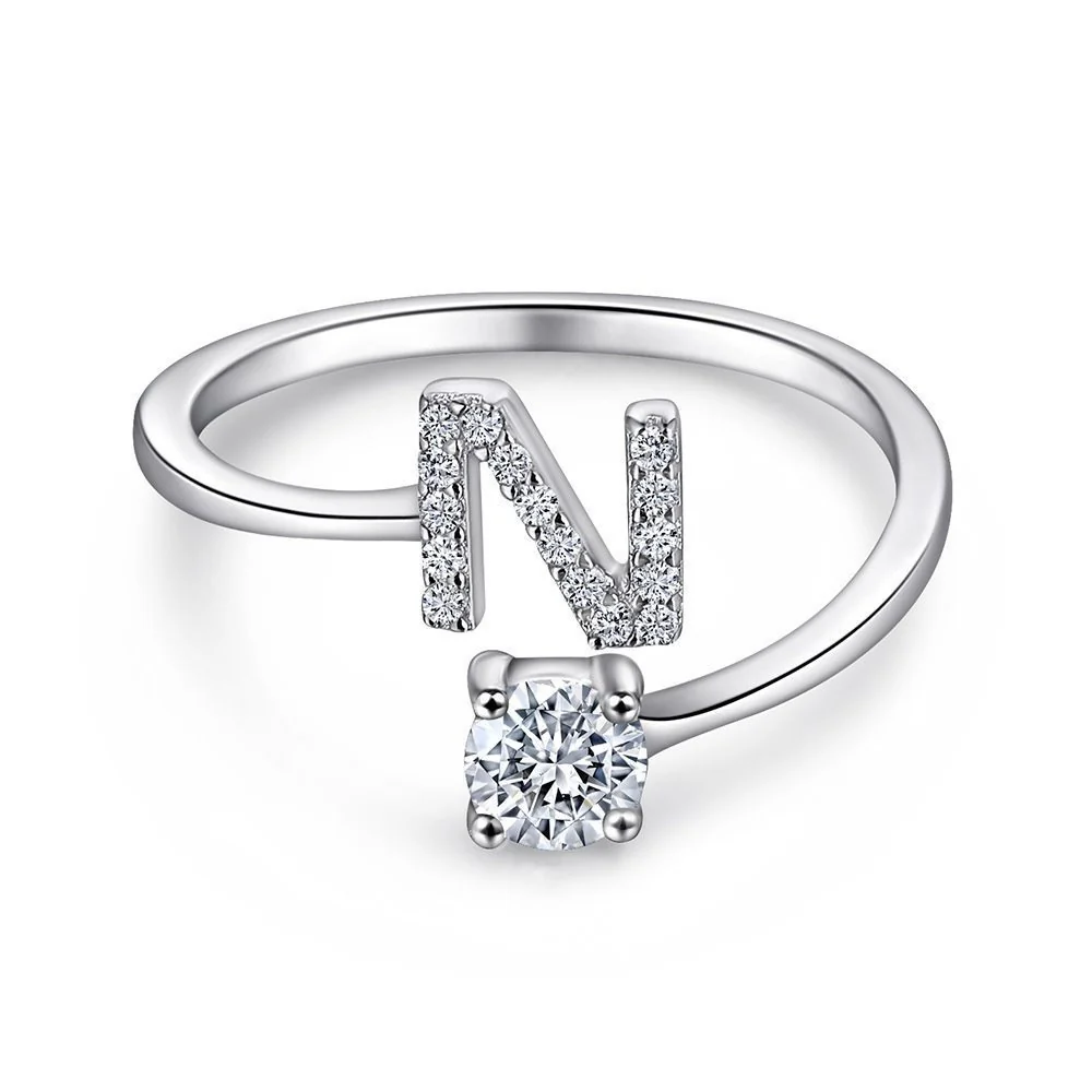 Initial Sterling Silver Ring - Image 14