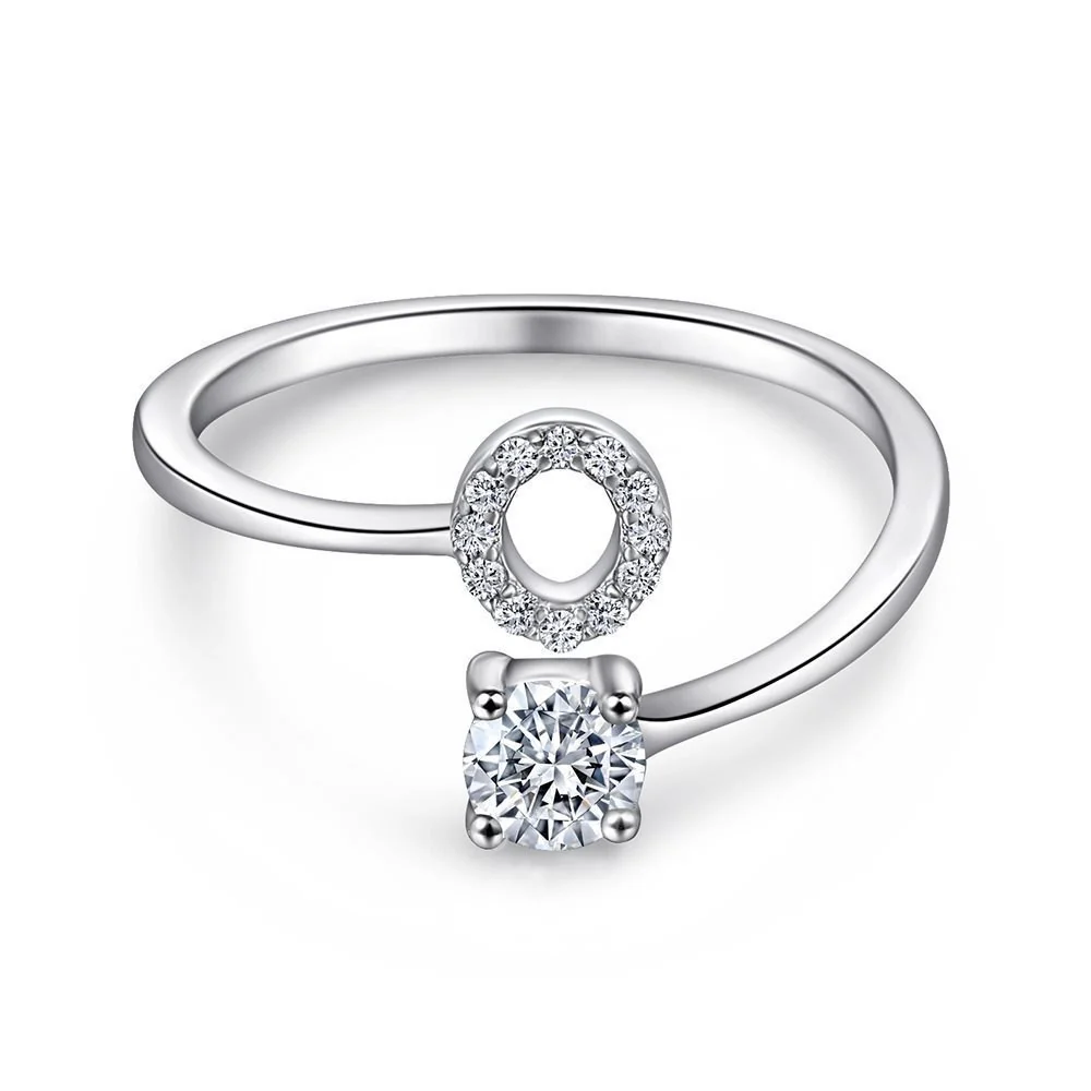 Initial Sterling Silver Ring - Image 15