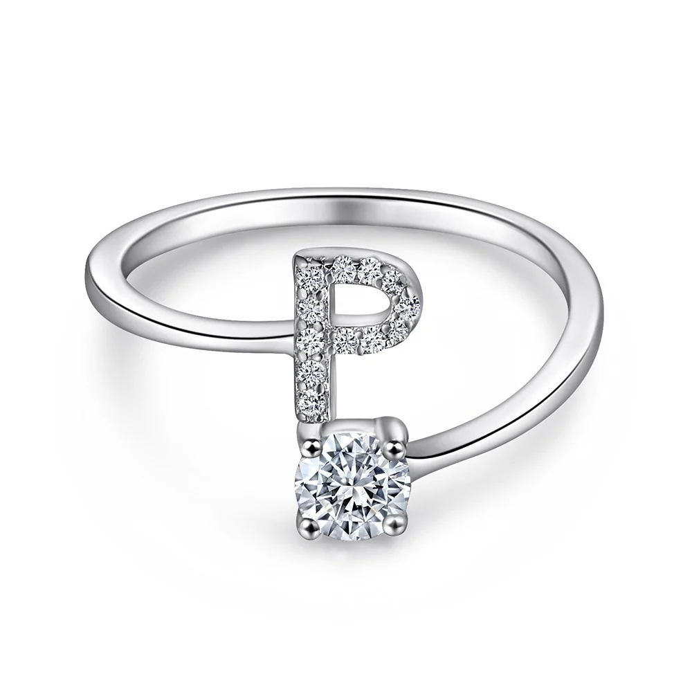 Initial Sterling Silver Ring - Image 16