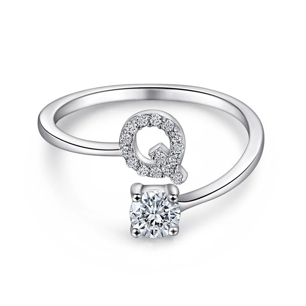 Initial Sterling Silver Ring - Image 17