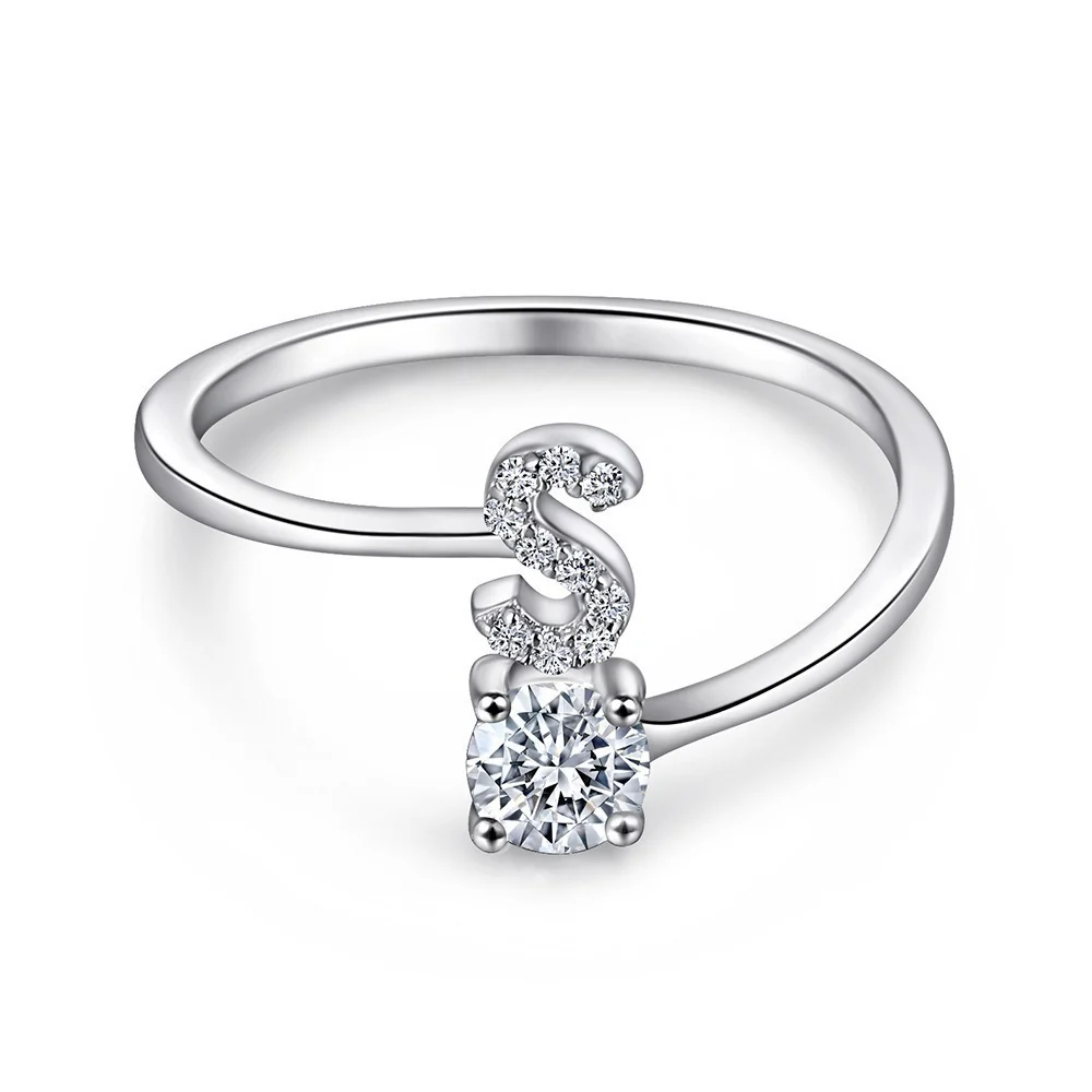 Initial Sterling Silver Ring - Image 19