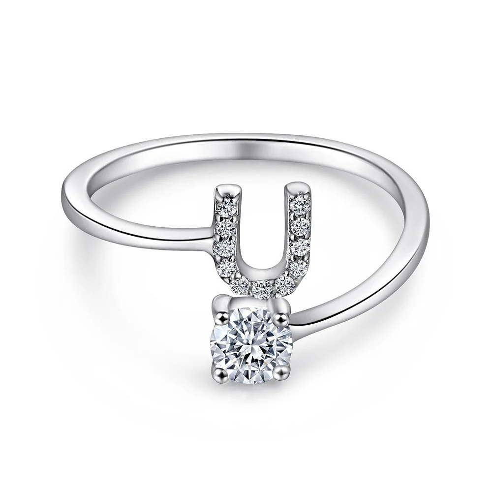 Initial Sterling Silver Ring - Image 21