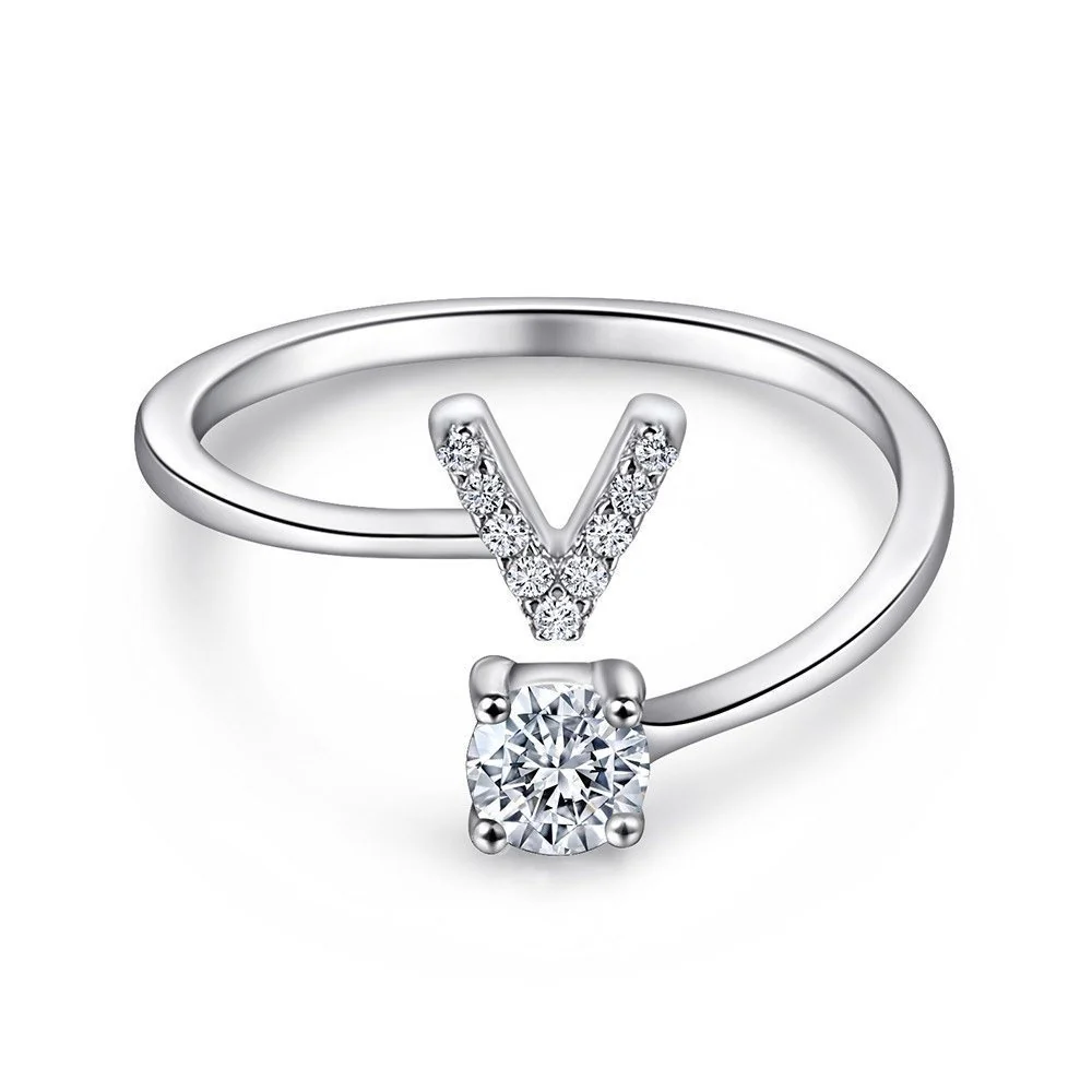 Initial Sterling Silver Ring - Image 22