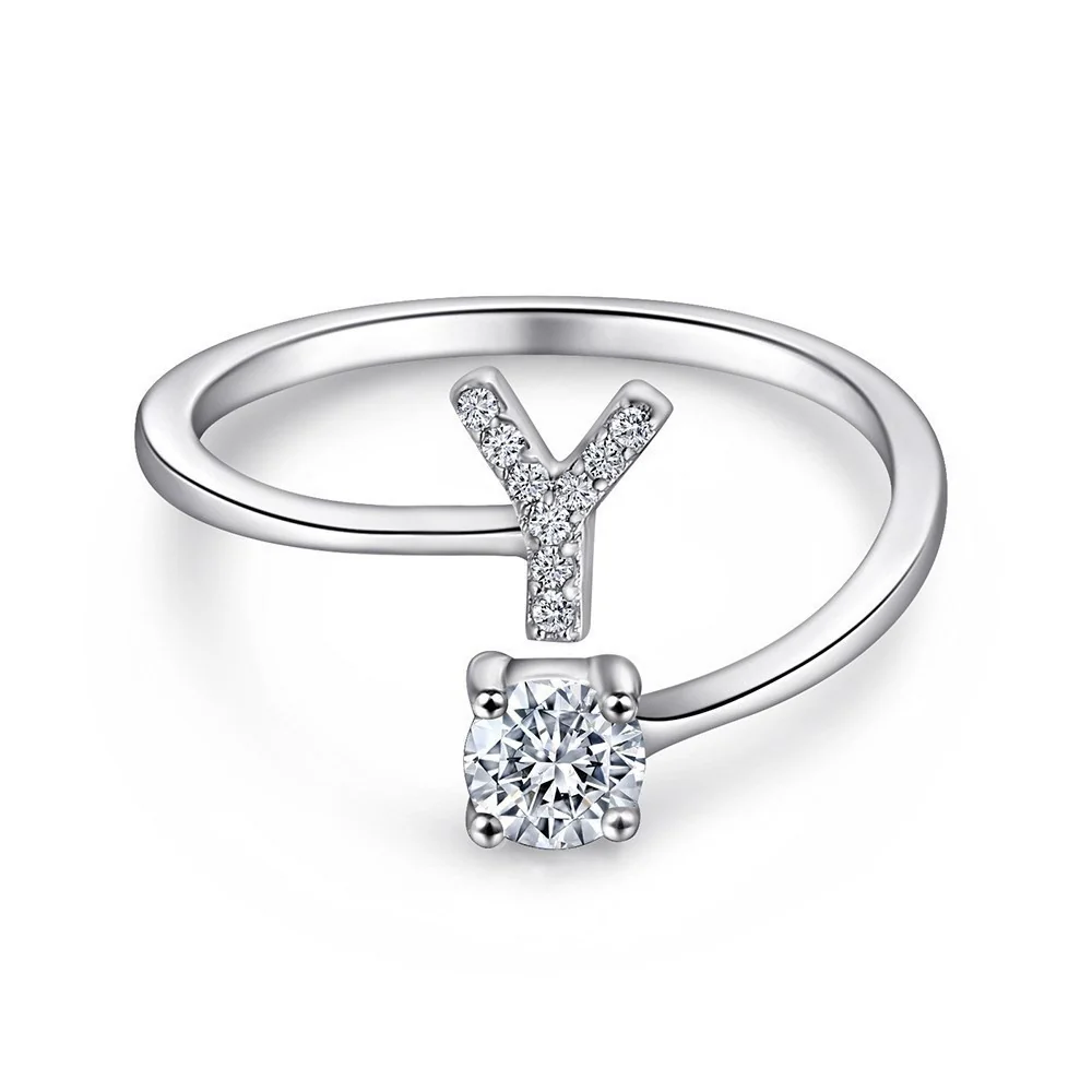 Initial Sterling Silver Ring - Image 25