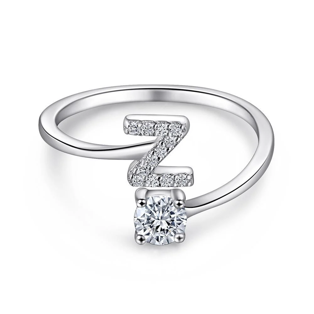 Initial Sterling Silver Ring - Image 26