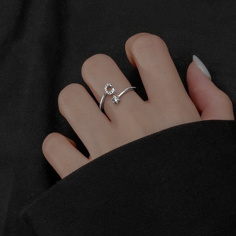 Initial Sterling Silver Ring - Image 28
