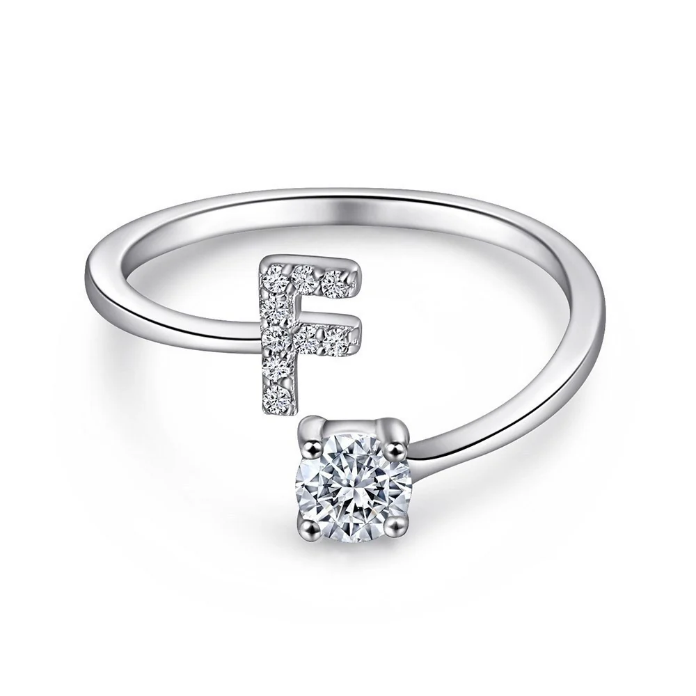 Initial Sterling Silver Ring - Image 6