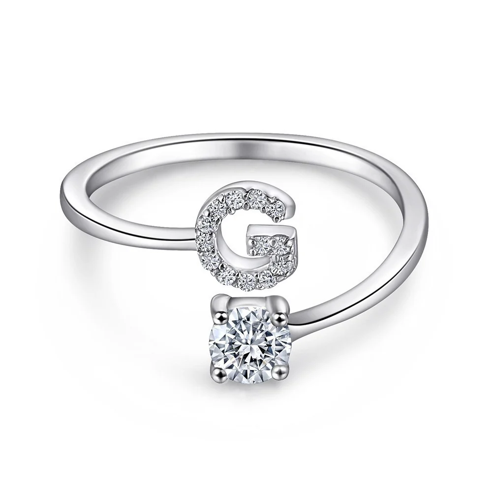 Initial Sterling Silver Ring - Image 7