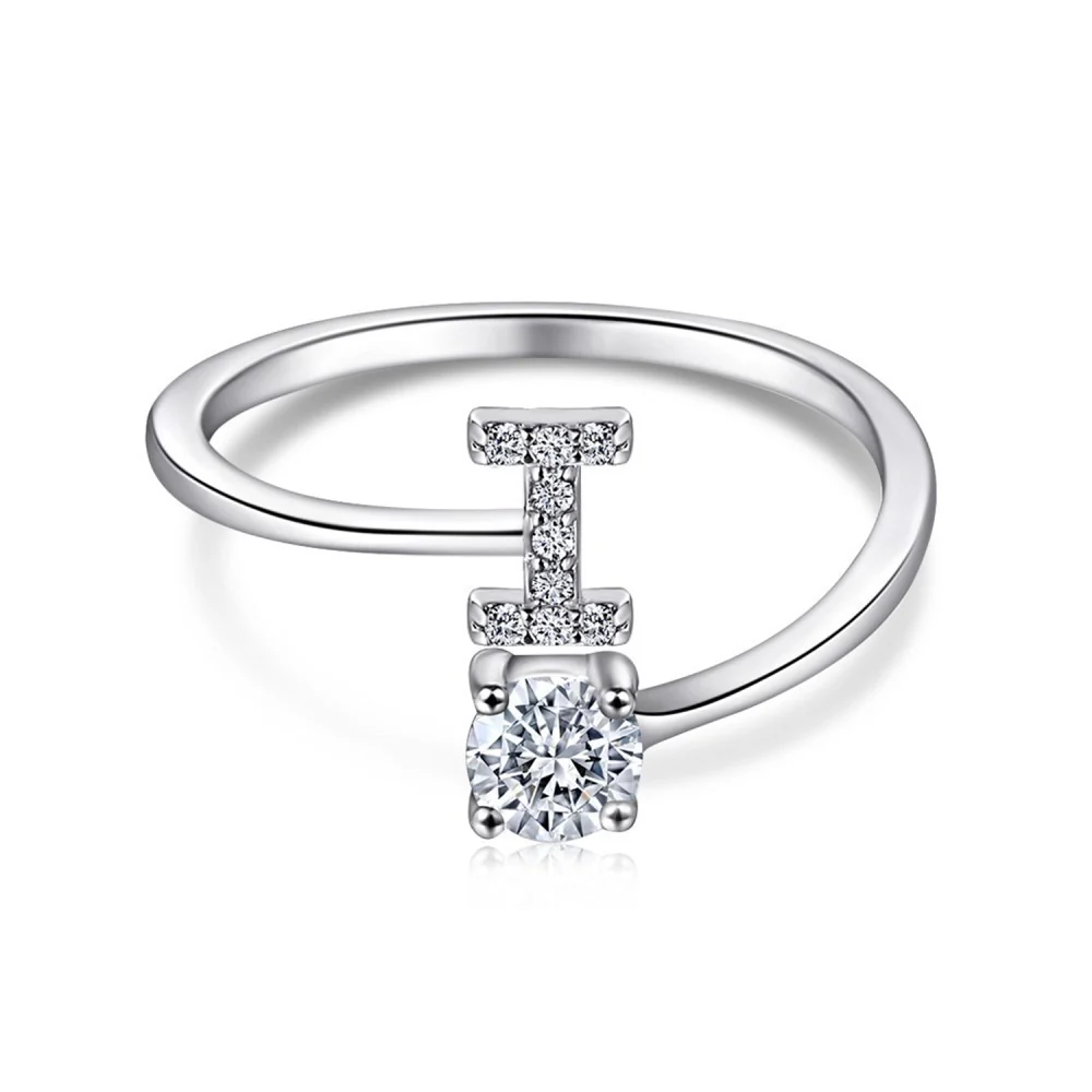 Initial Sterling Silver Ring - Image 9