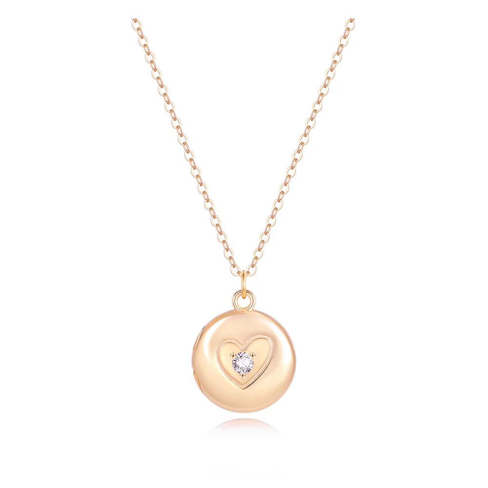 Isabella Circle Locket Necklace - Image 3