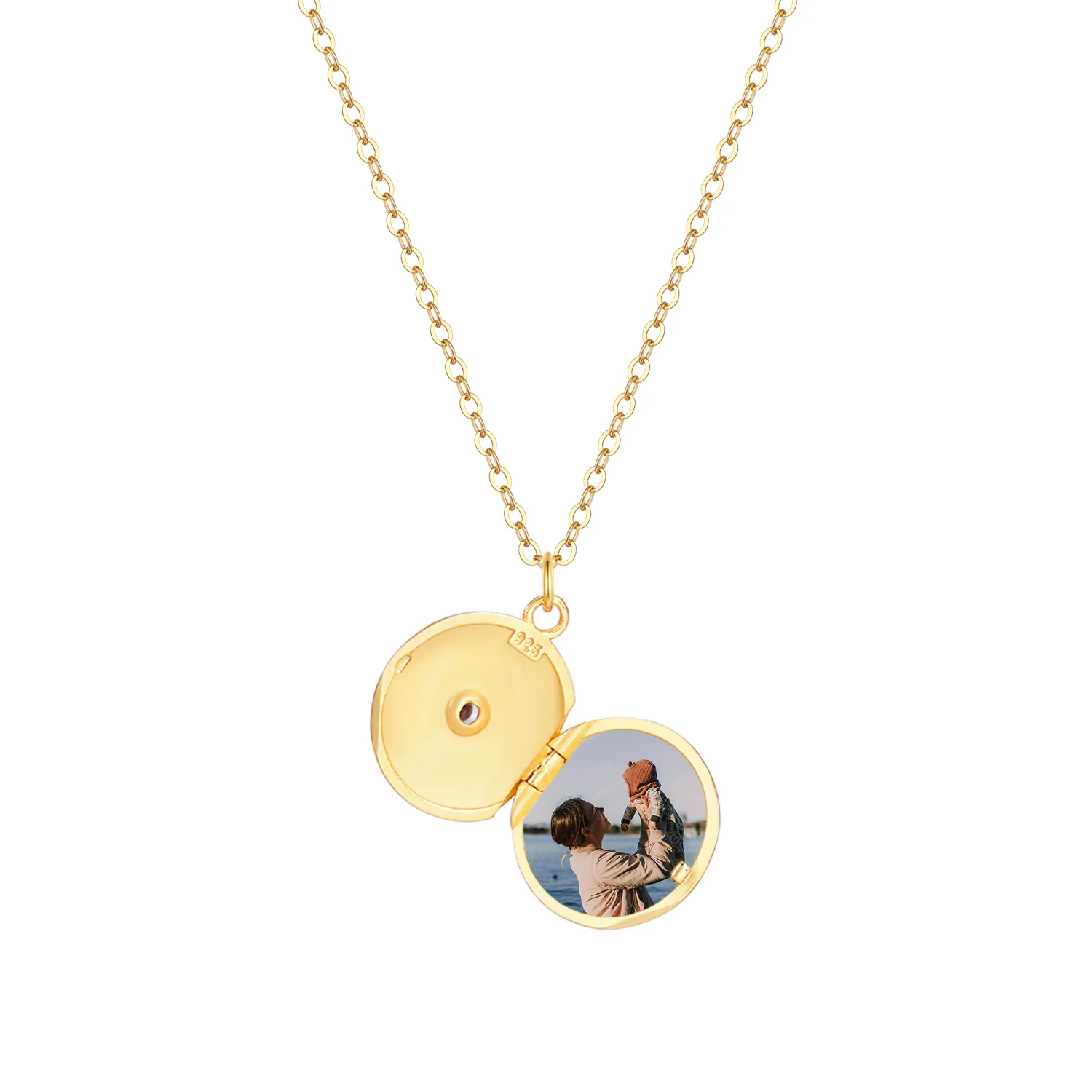Isabella Circle Locket Necklace - Image 4