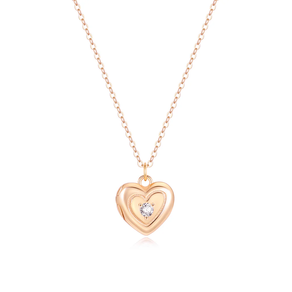 Isabella Heart Locket Necklace - Image 3