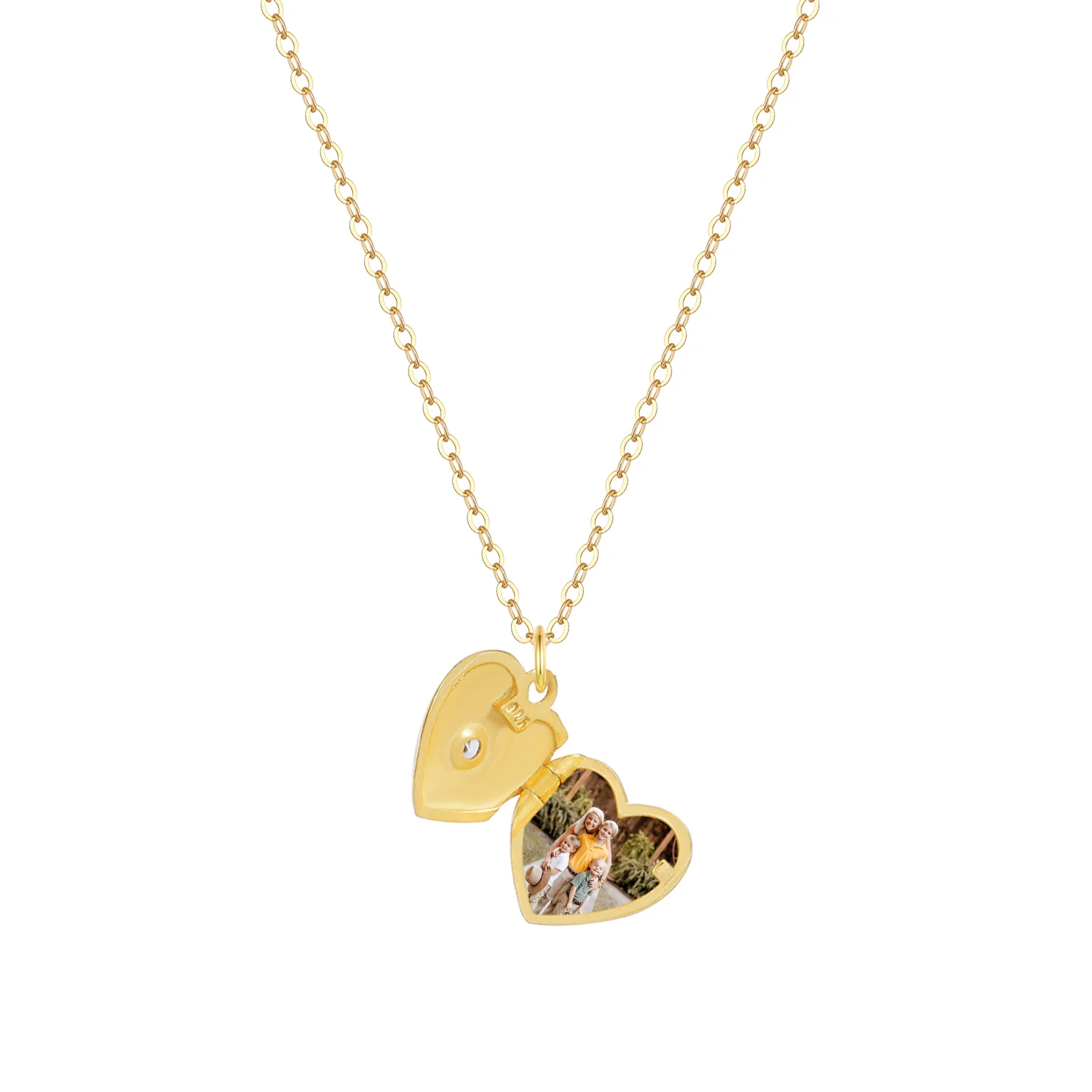 Isabella Heart Locket Necklace - Image 4