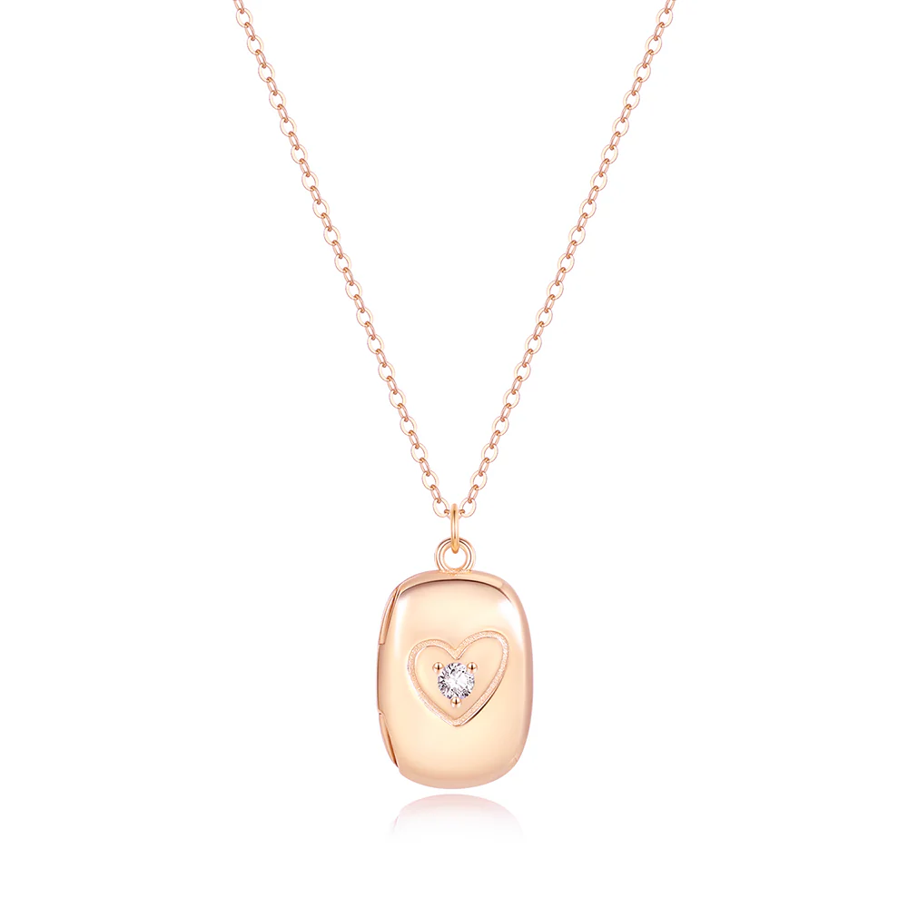 Isabella Rectangle Locket Necklace - Image 3