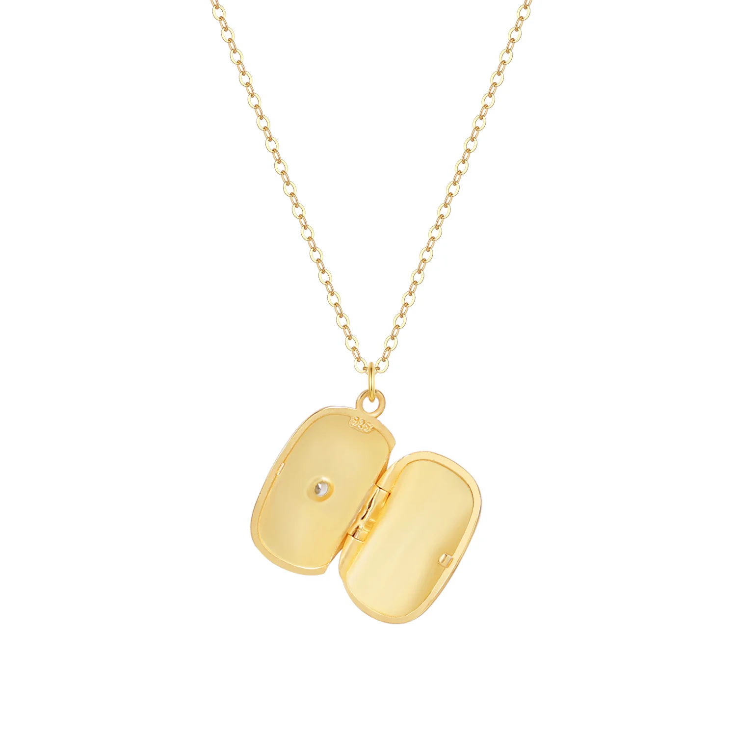 Isabella Rectangle Locket Necklace - Image 5