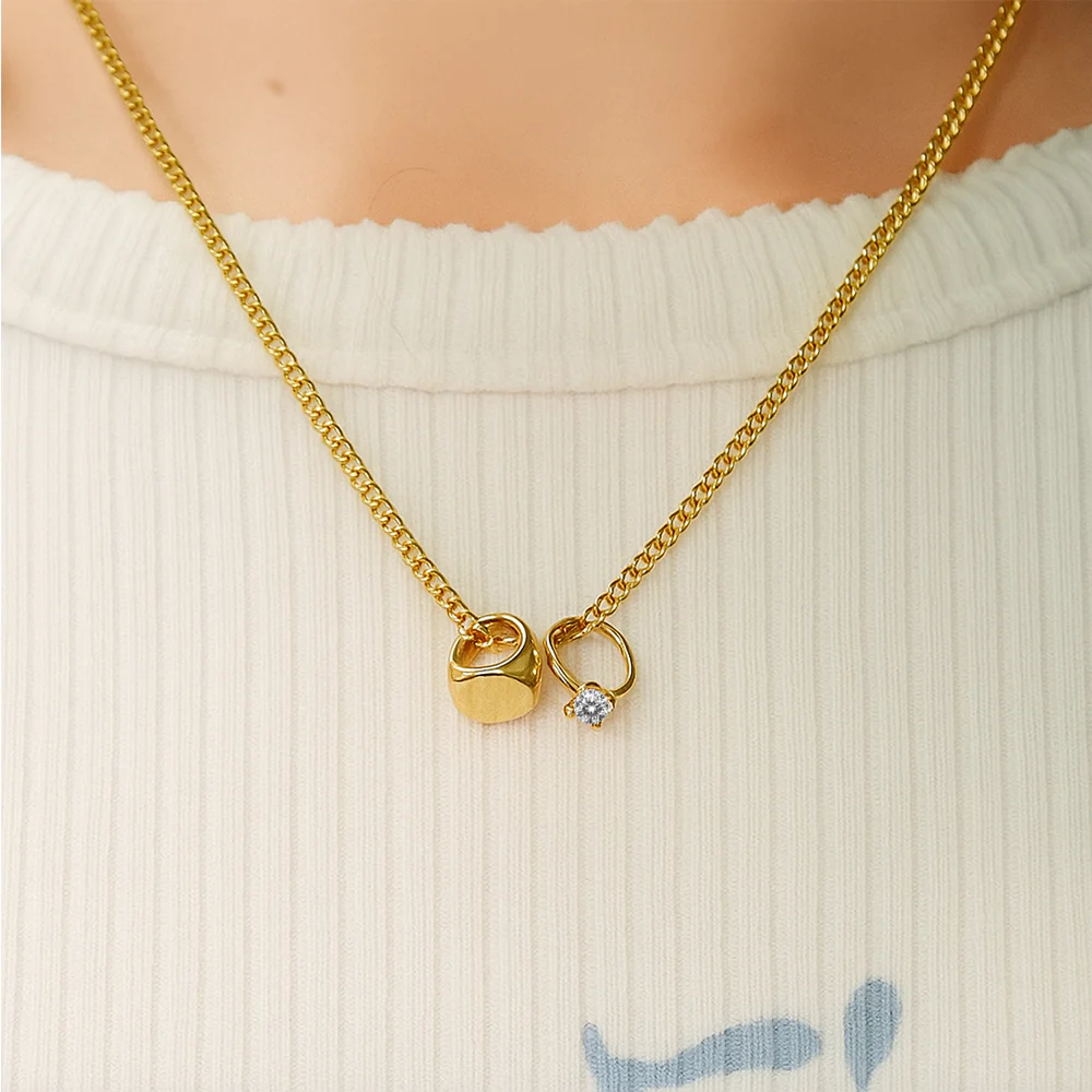 Mini Promise Ring Necklace - Image 4