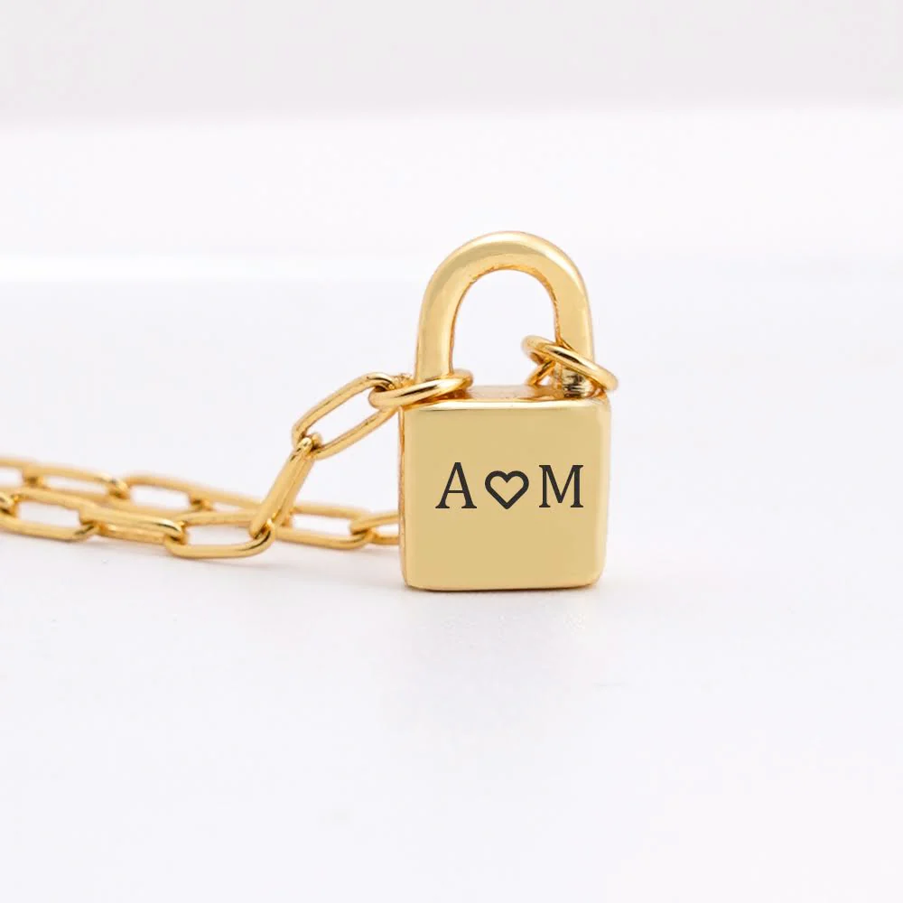 Personalized Lock Necklace - Image 5