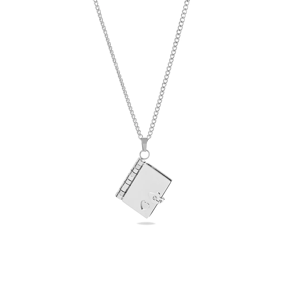 Personalized Book Locket Necklace - Image 3