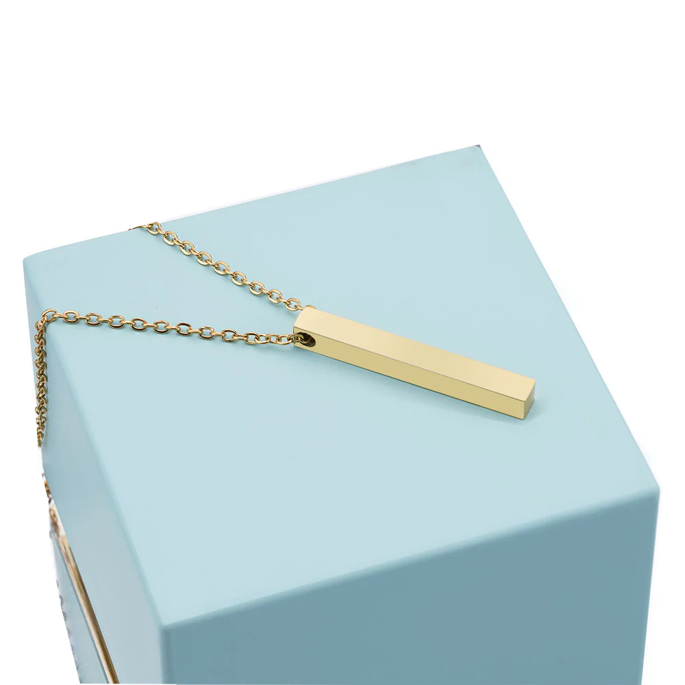 Pillar Necklace with Engraving - Image 4