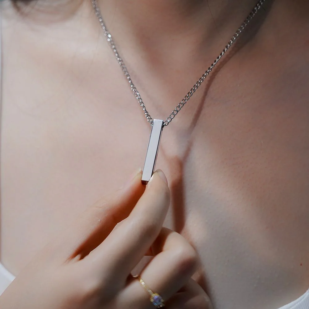 Pillar Necklace with Engraving - Image 5