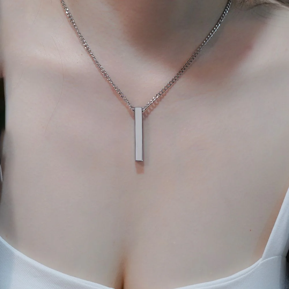 Pillar Necklace with Engraving - Image 6