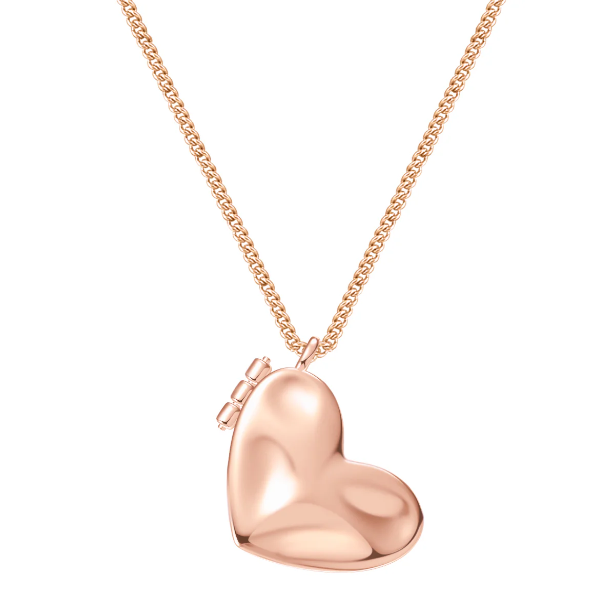 Puffy Heart Locket Necklace - Image 3
